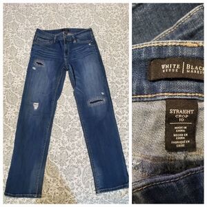 White House Black Market Blue Straight Leg Jeans